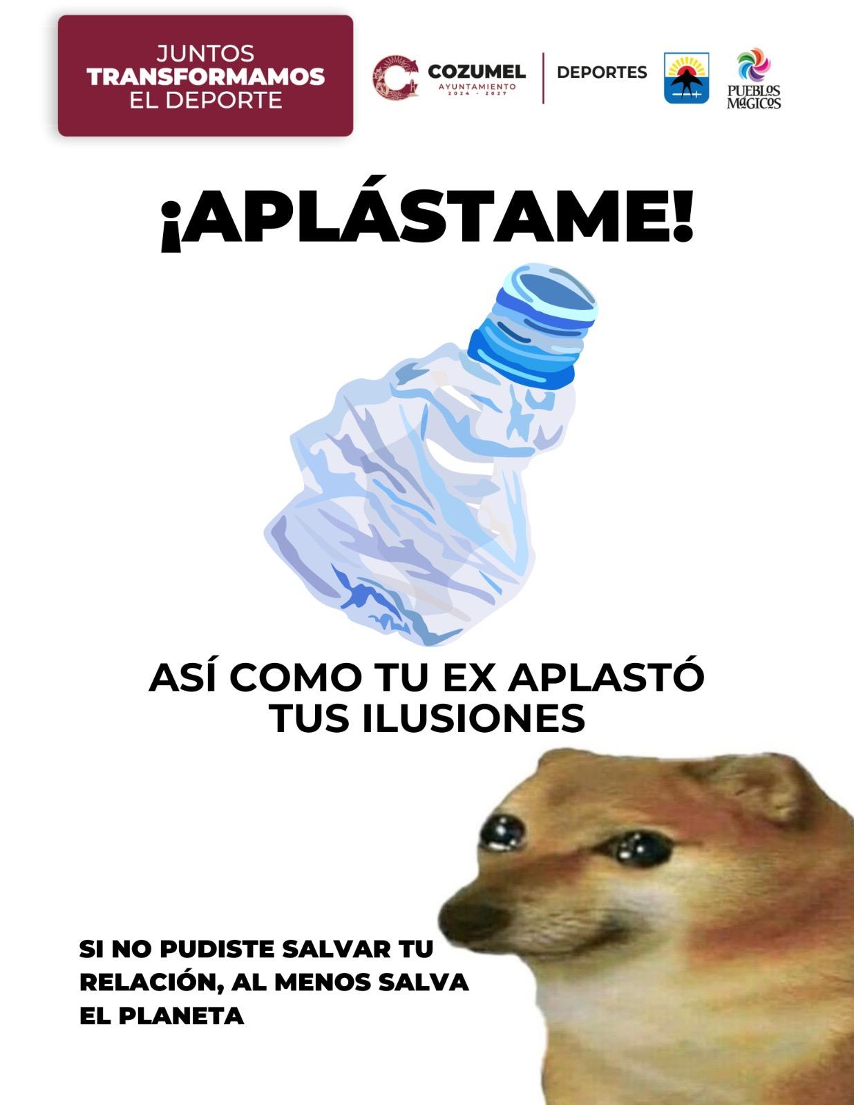 Aplasta las botellas de plástico para ayudar al planeta